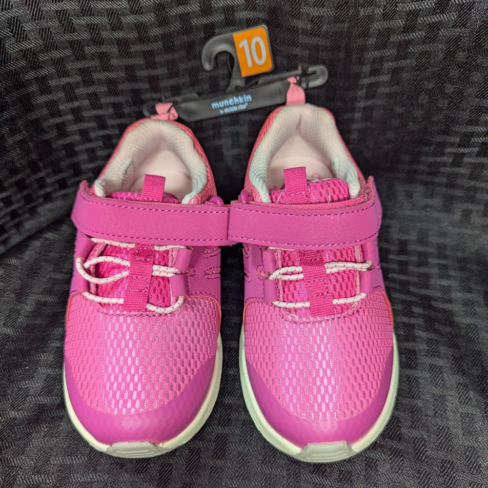 Hot Pink Munchkin Velcro Stride-Rite Sneakers.